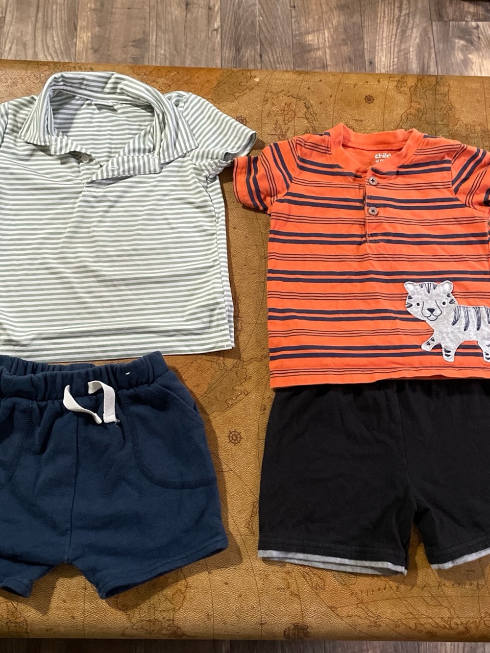 Toddler Size 24M bundle - Orange, Navy, Green Stripe
